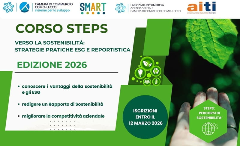 Corso STEPS 2026: sostenibilità, CSR ed ESG per la competitività delle organizzazioni 