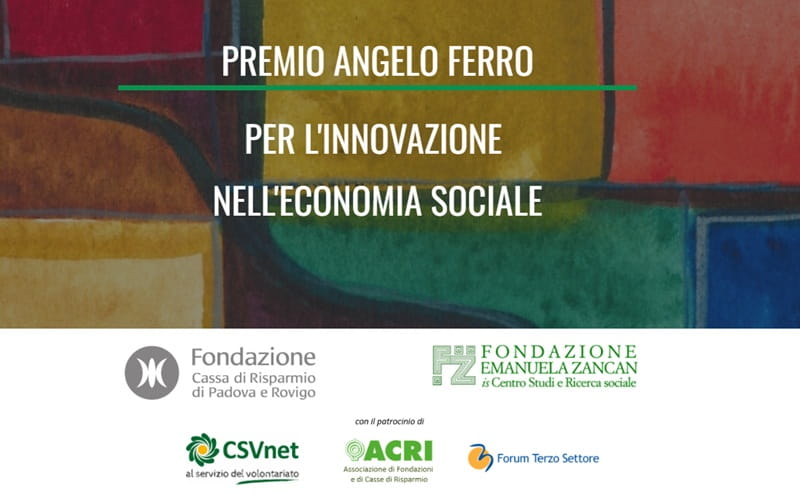 Premio Angelo Ferro 2026. L'innovazione nell’economia sociale 